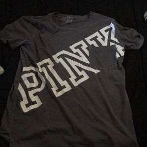 women’s gray pink t shirt